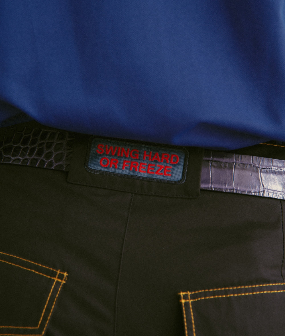 ICONIC BLACK PLEATED PANTS