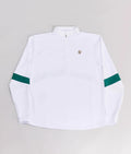Rebolf Golf Fashion White long-sleeve shirt with green accents 