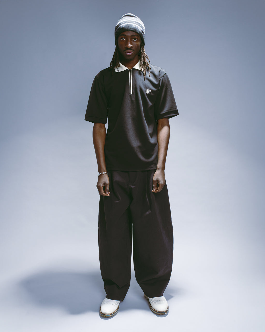 LE ZIPPER BLACK POLO