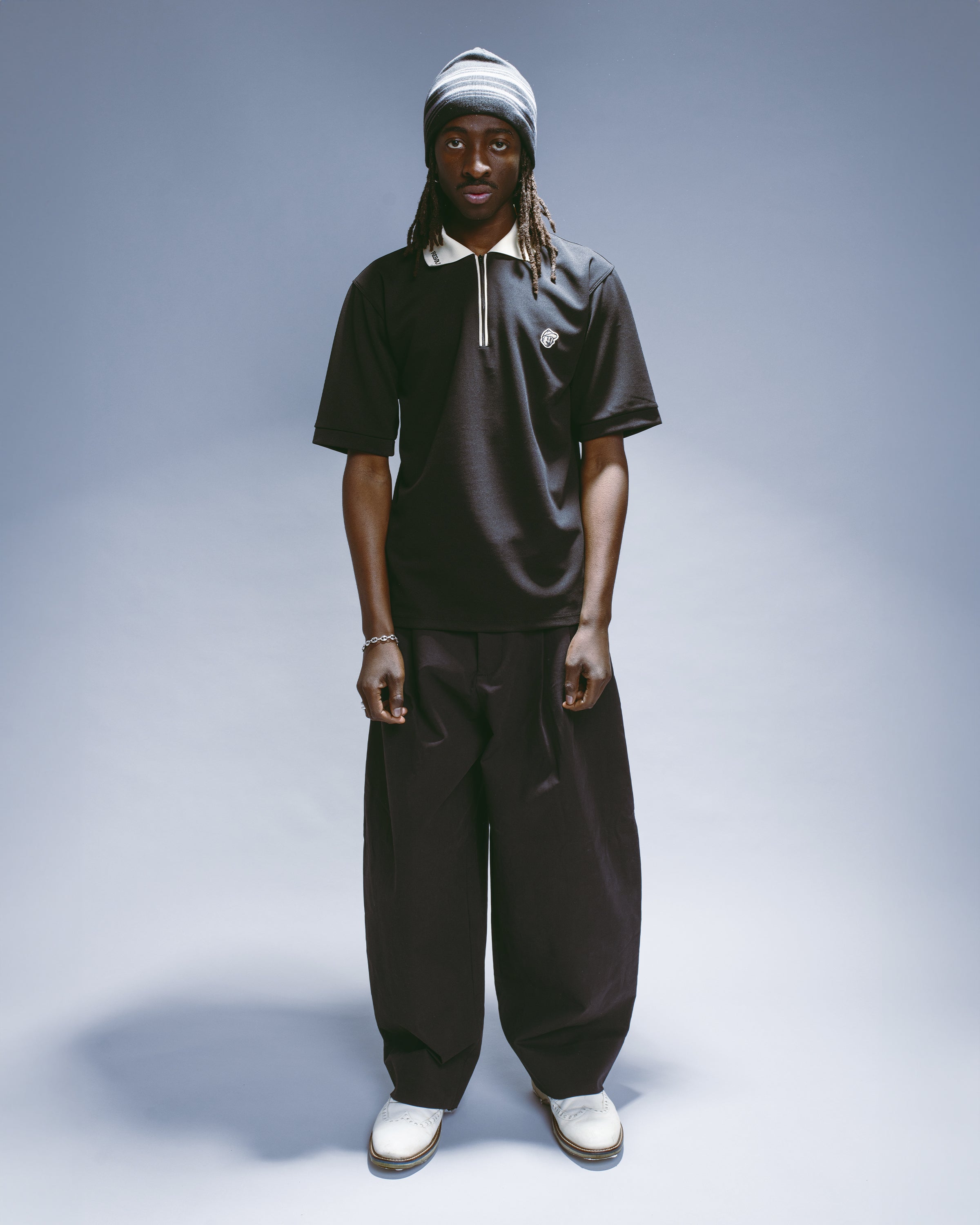 LE ZIPPER BLACK POLO